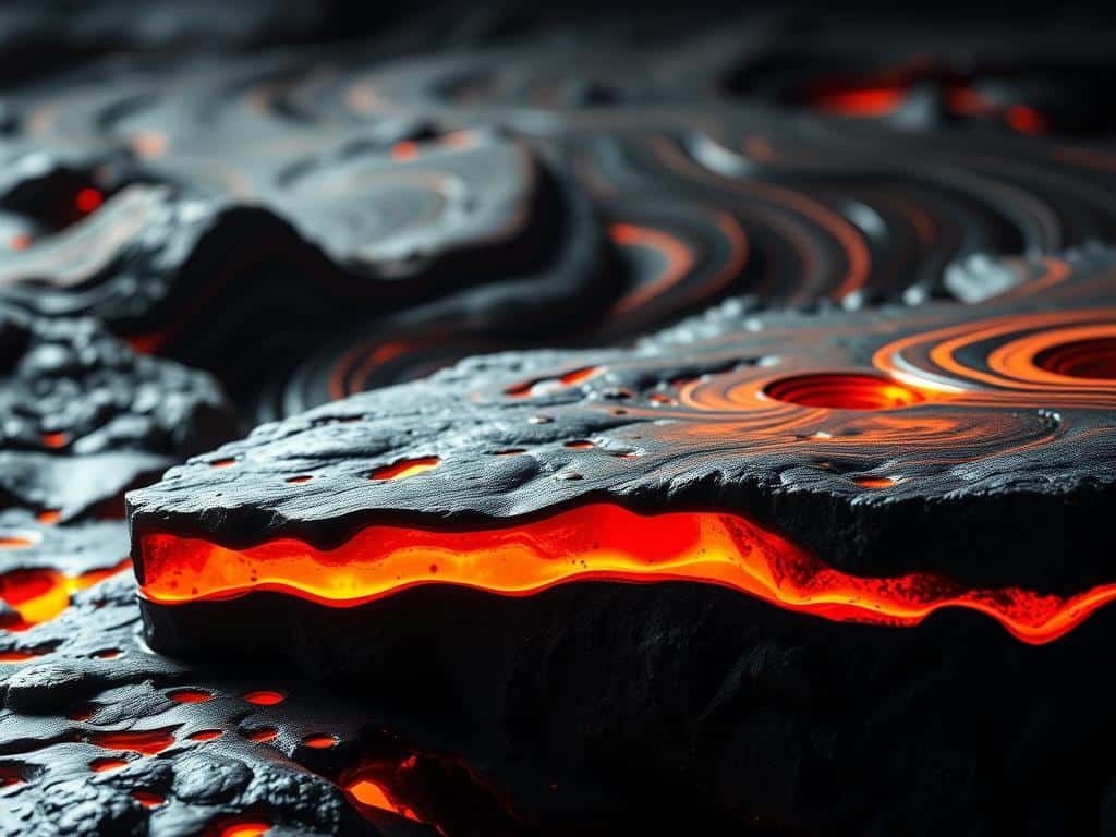 Viskosität von Magma und Lava Darstellung unterschiedlicher Fließeigenschaften von Magma und Lava