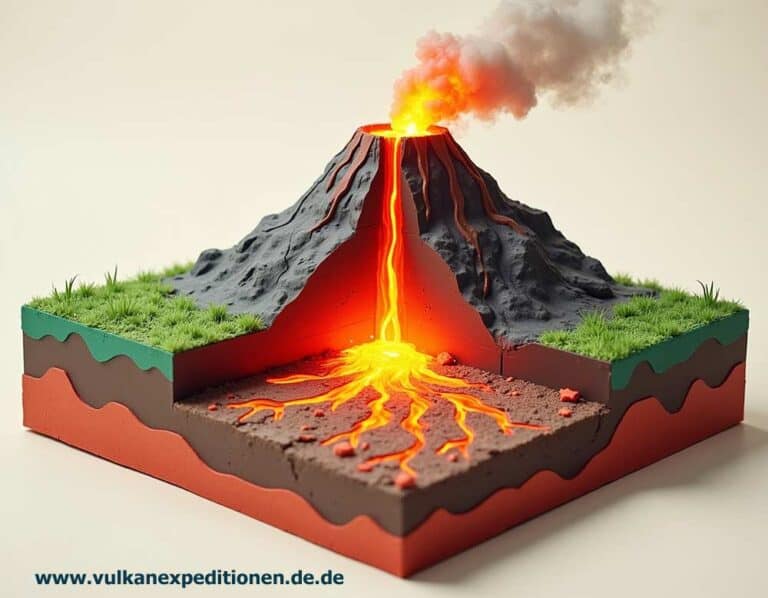 Mehr über den Artikel erfahren Der Aufbau des Vulkans im Inneren